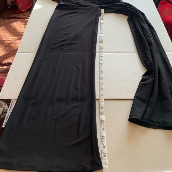 Studio Y Black Halter Top Evening Wear Jumpsuit | Ruched Sides & Wide Le… - Picture 4 of 4